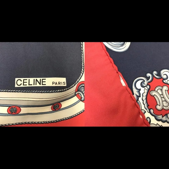 AUTH CELINE Silk Scarf - Picture 7 of 7